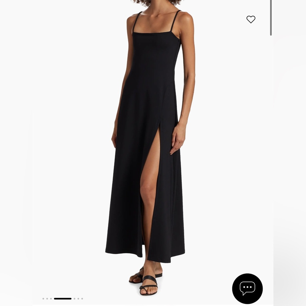 NWT Susana Monaco Navy High Slit Maxi Dress Size S